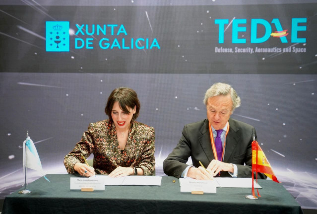 La conselleira de Economía e Industria, María Jesús Lorenzana, ha firmado este miércoles un memorándum de entendimiento con la Asociación de Empresas Tecnológicas de Defensa, Seguridad, Aeronáutica y Espacio (TEDAE)