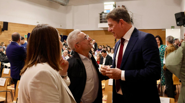 El secretario xeral del PSdeG, José Ramón Gómez Besteiro, en el acto de la RAG en Malpica.