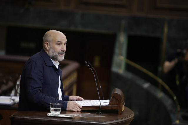 El diputado del BNG, Néstor Rego, en el Congreso de los Diputados.