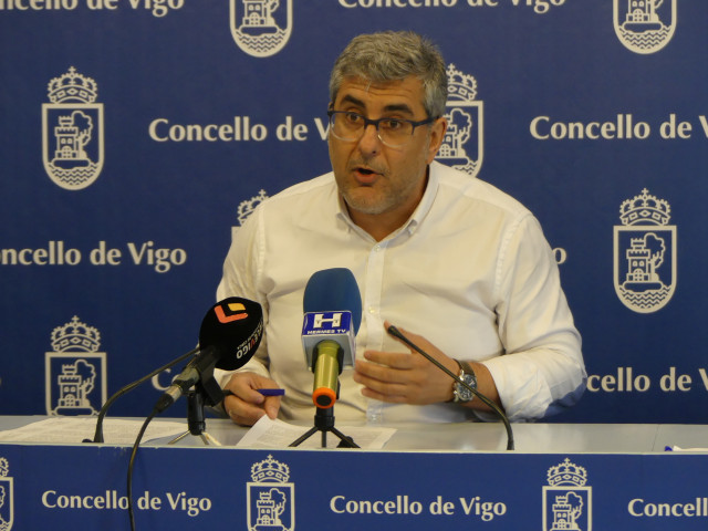 El portavoz del grupo municipal del PP en Vigo, Miguel Martín.