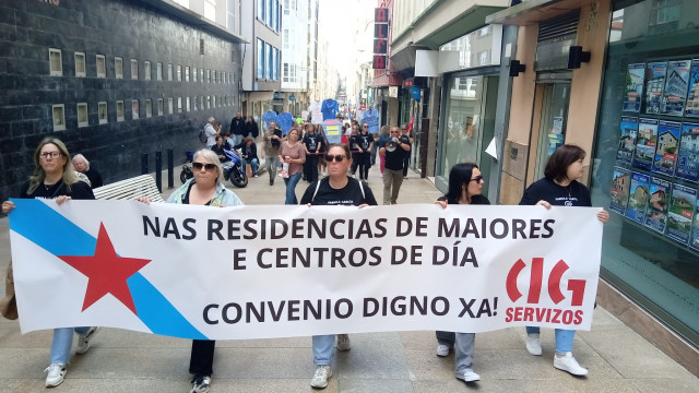 Movilización en Ferrol para demandar un convenio 