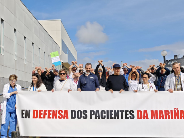 Protestas do persoal hospitalario, a 22 de maio de 2025.