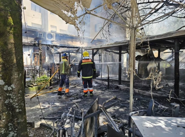 Incendio en un bar de Caldas