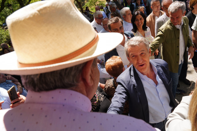 Feijóo, en la romería de O Pino organizada por el PP provincial de A Coruña.