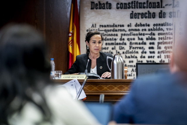 Archivo - La expresidenta de Adif y exsecretaria de Estado de Transportes, Movilidad y Agenda Urbana, Isabel Pardo de Vera, comparece ante la comisión de investigación sobre el ‘caso Koldo’, en el Senado, a 31 de mayo de 2024, en Madrid (España).