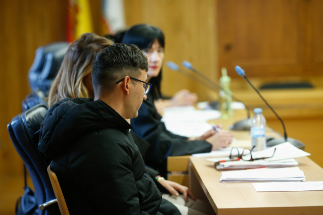 El autor confeso de la muerte de Cristina Cabo, J.U.V.S. durante el juicio por el asesinato de Cristina Cabo en la Audiencia Provincial de Lugo, a 28 de mayo de 2025, en Lugo, Galicia (España). Los hechos se remontan al 1 de diciembre de 2022, cuando el a