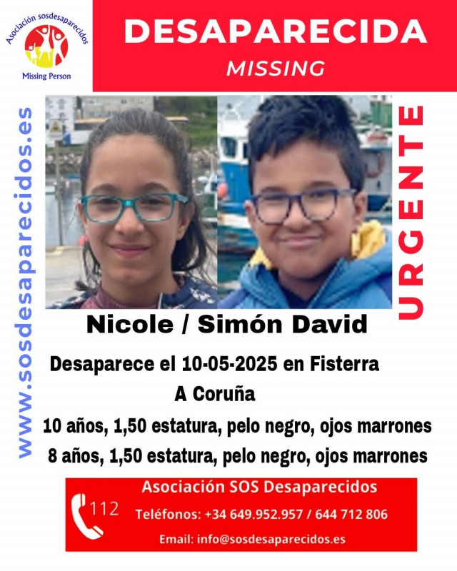 SOS Desaparecidos pide ayuda para localizar a dos menores