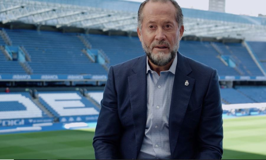 Escotet en Riazo en una imagen del Deportivo