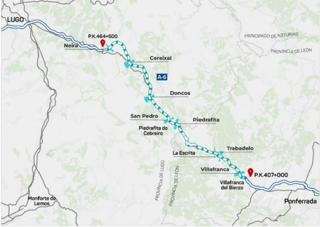 Obras en túneles de Pedrafita