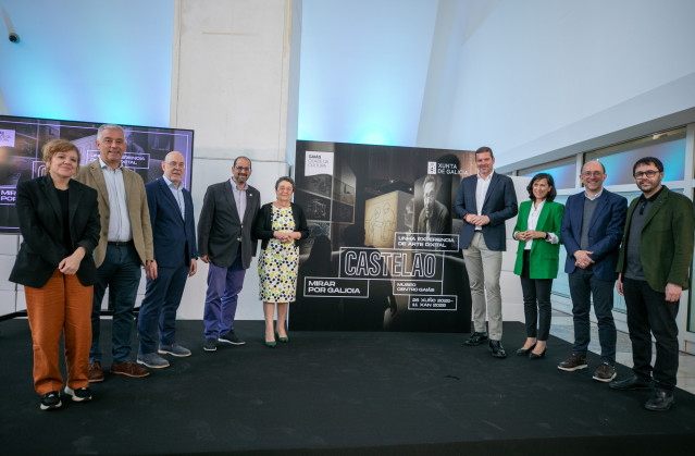 El conselleiro de Cultura, Lingua e Xuventude, José López Campos, asiste a la presentación de la exposición 'Castelao. Mirar por Galicia', en Santiago de Compostela