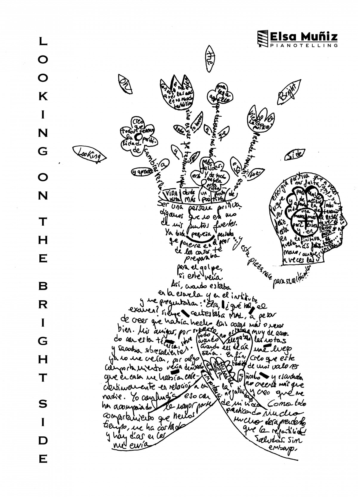 Looking on The Bright Side caligrama