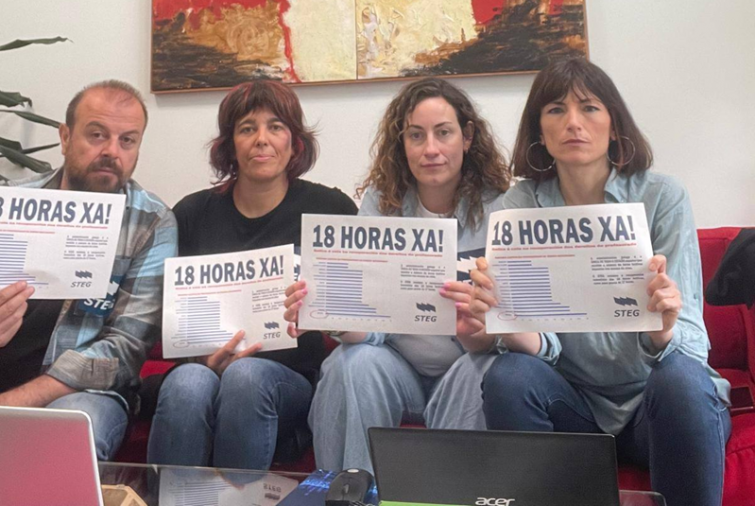 STEG encabeza la lucha de los profes por recuperar la carga docente: o la Xunta cede o habrá movilizaciones