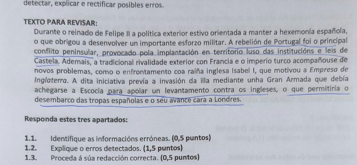 La pregunta polu00e9mica en el examen de la PAU de historia
