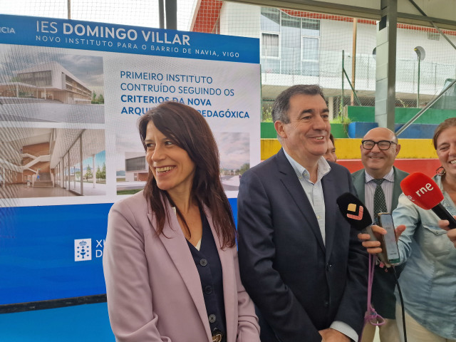 María Martínez Allegue y Román Rodríguez este viernes en Vigo.