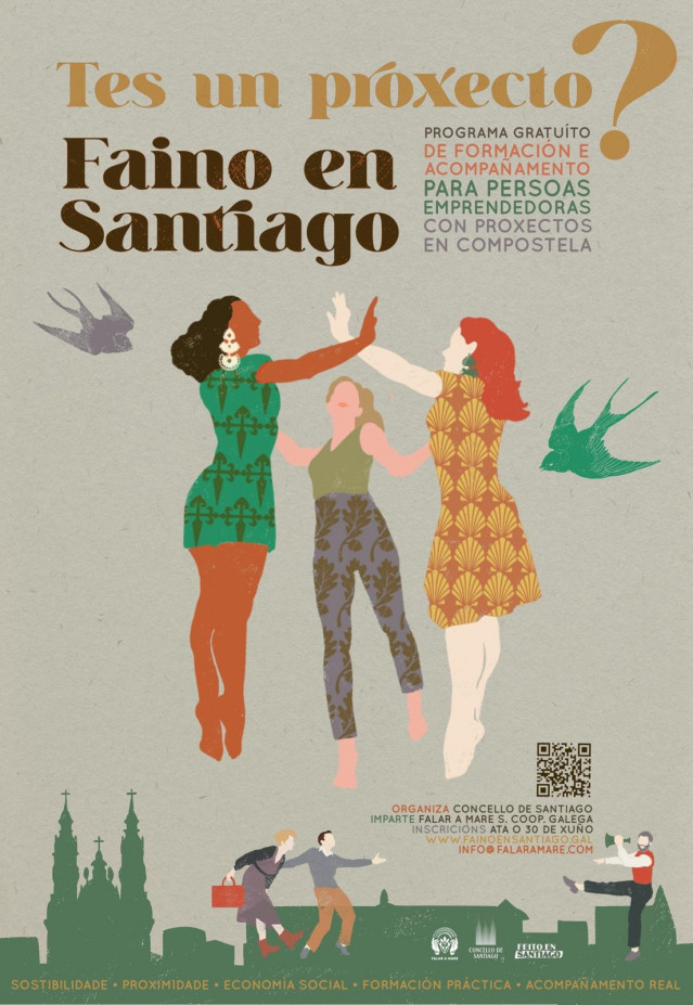 Cartel promocional del programa 'Faino en Santiago'.