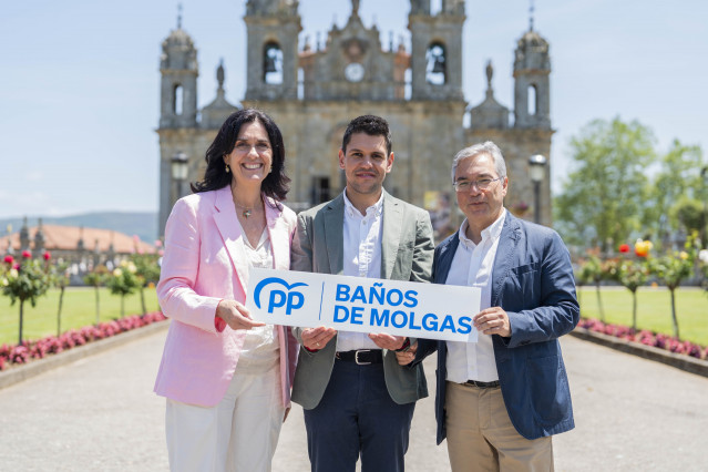 La secretaria xeral del PPdeG, Paula Prado, en Baños de Molgas (Ourense).
