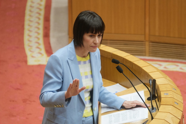 Archivo - La portavoz nacional del BNG, Ana Pontón, interviene durante el debate sobre el Estado de la Autonomía, a 23 de abril de 2025, en Santiago de Compostela, A Coruña, Galicia (España).