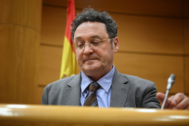 Archivo - El Fiscal General del Estado, Álvaro García Ortiz, durante su comparecencia en la Comisión de Justicia, en el Senado, a 18 de febrero de 2025, en Madrid (España).