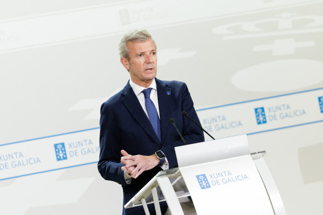 El presidente de la Xunta, Alfonso Rueda, después del Consello