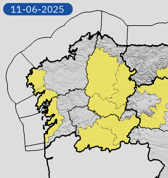 Alertas de AEMET para el miu00e9rcoles