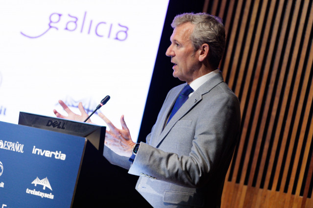 El presidente de la  Xunta de Galicia, Alfonso Rueda, interviene en el Foro Económico El Español La Galicia que viene