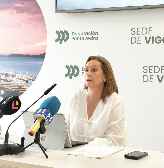La vicepresidenta de la Diputación de Pontevedra, Luisa Sánchez.