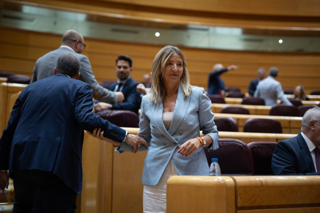 Archivo - La senadora del PP, Alicia García Rodríguez, a su llegada a una sesión de control de Gobierno en el Senado, a 24 de septiembre de 2024, en Madrid (España). Una semana más el Gobierno tendrá que hacer frente a preguntas relacionadas con la amnist