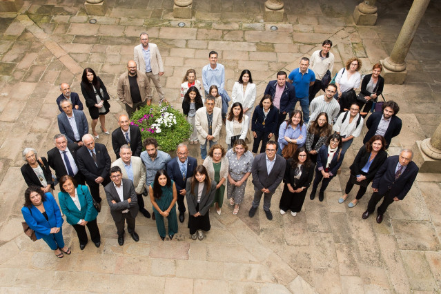 Investigadores y divulgadores galardonados en los premios anuales de la Real Academia Galega de Ciencias, a 11 de junio de 2025.