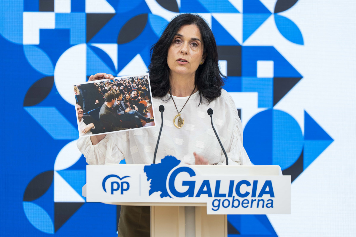 La secretaria xeral del PPdeG, Paula Prado, en rueda de prensa.