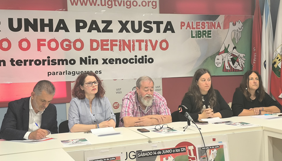 Vigo y otras ciudades gallegas se suman  a la jornada nacional del 14 de junio por el fin del genocidio en Gaza.