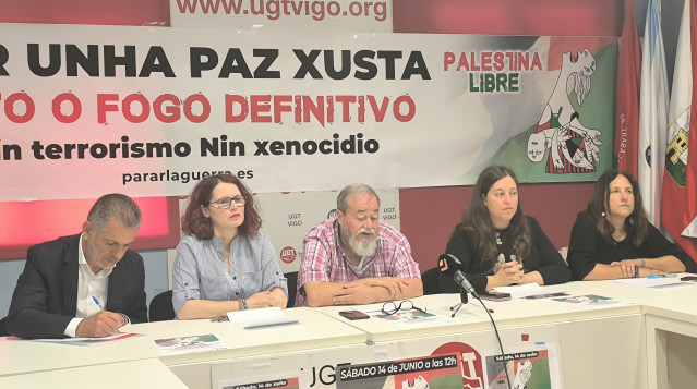 Vigo y otras ciudades gallegas se suman  a la jornada nacional del 14 de junio por el fin del genocidio en Gaza.