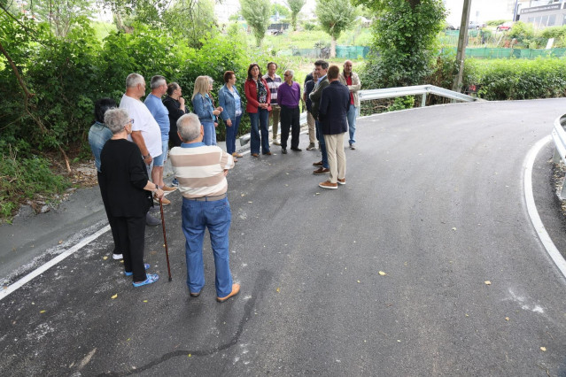 Obra de drenaje en el barrio de Casás, en Lugo
