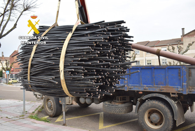 Desmanteladas dos redes criminales dedicadas al robo masivo de cobre en León, Galicia, Asturias y Cantabria