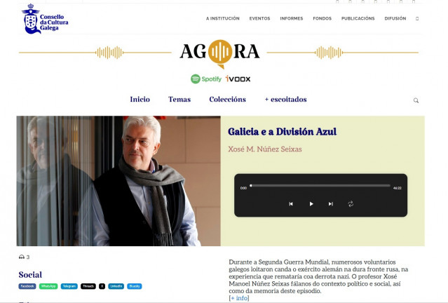 Nuevo pódcast con conferencias del Consello da Cultura Galega