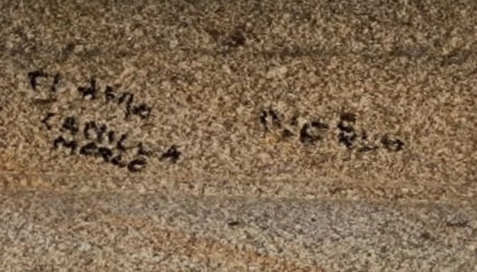 Pintadas en la Catedral de Santiago