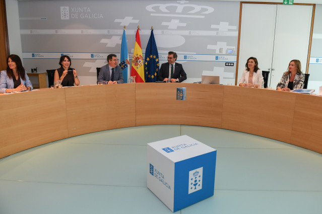 Consello de la Xunta del 23 de junio de 2025, presidido por el conselleiro de Presidencia, Xustiza e Deportes, Diego Calvo.