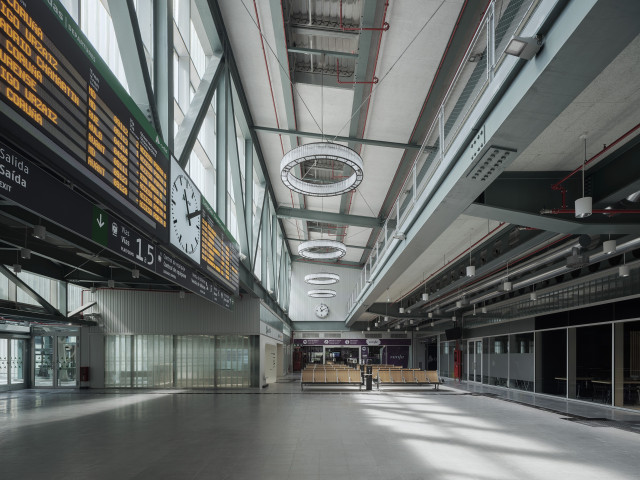 Nuevo vestíbulo de la estación de tren de Santiago de Compostela.