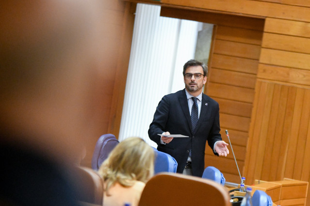 El conselleiro de Presidencia, Diego Calvo, en el pleno