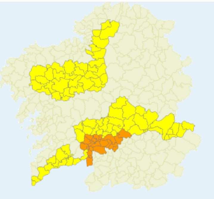 Avisos por calor de Meteogalicia vigentes para el su00e1bado