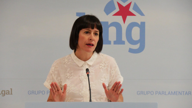 La portavoz del BNG, Ana Pontón, en rueda de prensa.