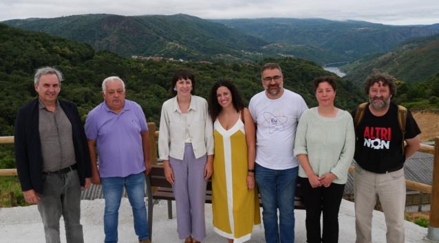 La portavoz nacional, Ana Pontón, en A Teixeira (Ourense)