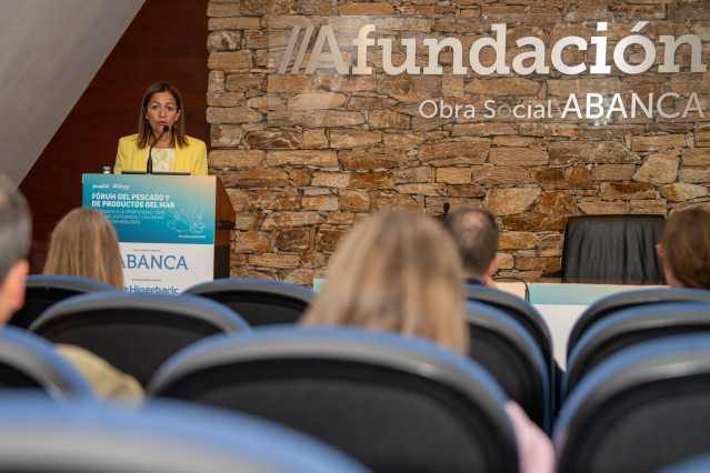 La conselleira do Mar, Marta Villaverde, en el II Fórum do Pescado e Produtos do Mar', organizado por Interempresas Media