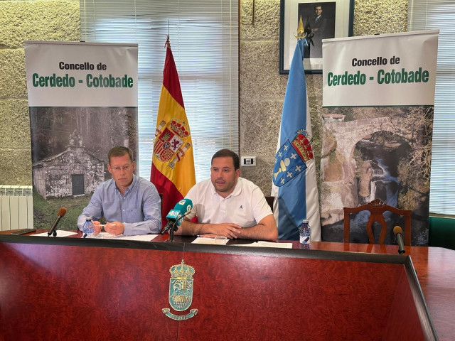 Los alcaldes de A Lama, David Carrera y de Cerdedo-Cotobade, Jorge Cubela