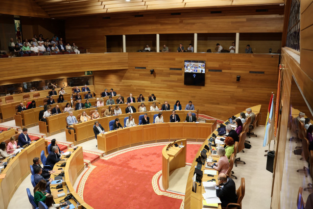 Pleno del Parlamento de Galicia.