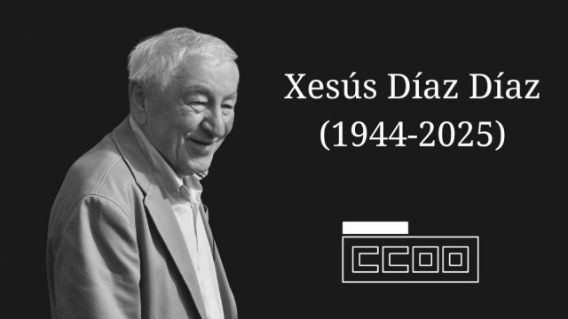 Imagen publicada por CC.OO tras el fallecimiento del que fuera secretario xeral en Galicia, Suso Díaz