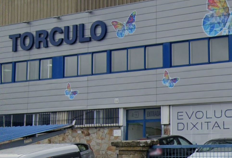 Tórculo en el Polígono do Tambre en una imagen de Google Street View