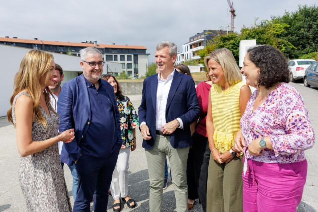 El presdiente de la Xunta, Alfonso Rueda, en un acto este jueves en Ames (A Coruña)