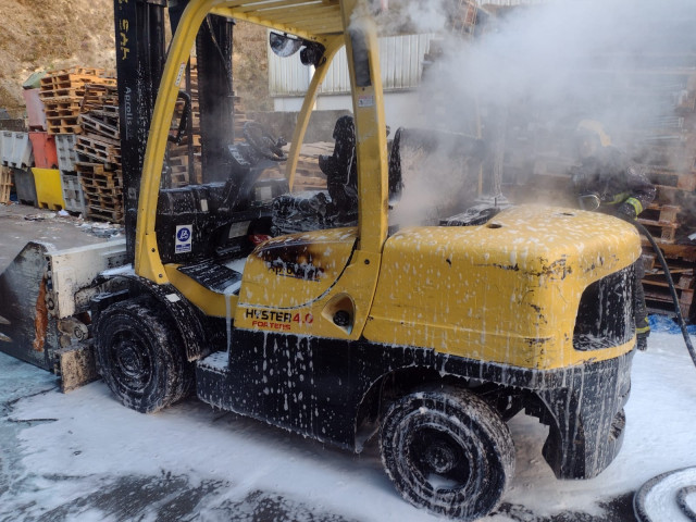 Imagen de la carretilla elevadora.