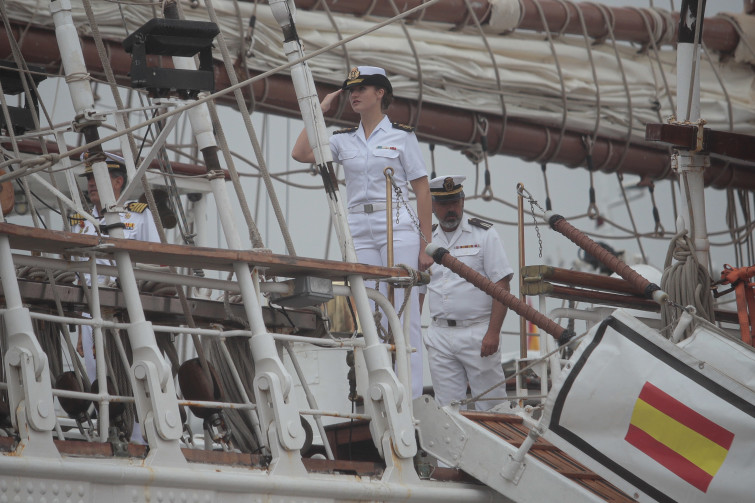 La princesa Leonor llega a Marín dando por finalizada su instrucción a bordo del Juan Sebastián de Elcano