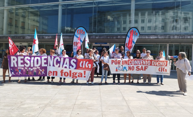 Protesta de trabajadores de residencias privadas